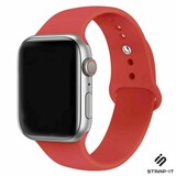 Strap-it® Apple Watch 8 silicone band (rood)