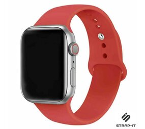 Strap-it® Apple Watch 8 silicone band (rood)