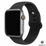 Strap-it® Apple Watch 8 silicone band (zwart)