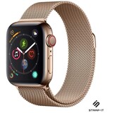 Strap-it® Apple Watch 8 milanese band (rosé goud)