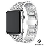 Strap-it® Apple Watch Ultra stalen draak band (zilver) Strap-it® Apple Watch Ultra stalen draak band (zilver)