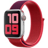 Strap-it® Apple Watch 8 nylon bandje (paars/rood)