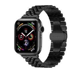 Strap-it® Apple Watch Ultra Jubilee stalen band (zwart) Strap-it® Apple Watch Ultra Jubilee stalen band (zwart)