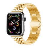 Strap-it® Apple Watch Ultra Jubilee stalen band (goud)