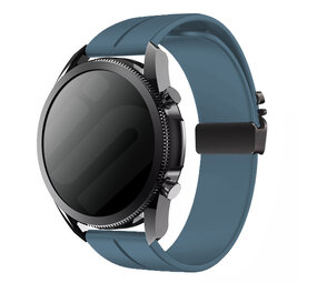 Strap-it® Samsung Galaxy Watch 3 45mm siliconen band met P-buckle (grijsblauw)