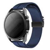Strap-it® Samsung Galaxy Watch 3 45mm siliconen band met P-buckle (donkerblauw)