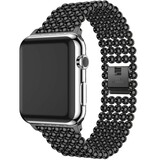 Strap-it® Apple Watch Ultra stalen kralen band (zwart)