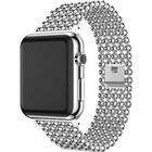 Strap-it® Strap-it Apple Watch Ultra stalen kralen band (zilver)
