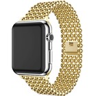 Strap-it® Strap-it Apple Watch 8 stalen kralen band (goud)