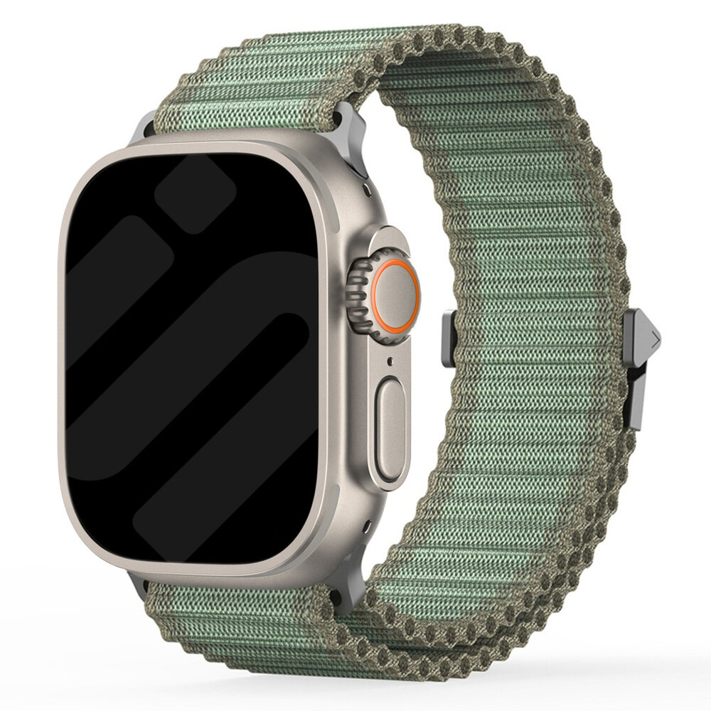 Strap-it® Strap-it Apple Watch outdoor nylon bandje (donkergroen)