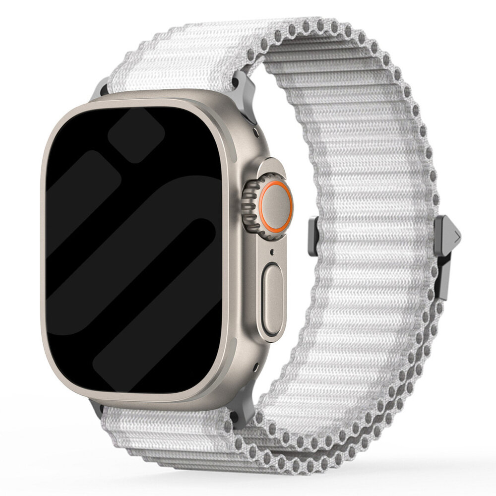 Strap-it® Strap-it Apple Watch outdoor nylon bandje (wit)