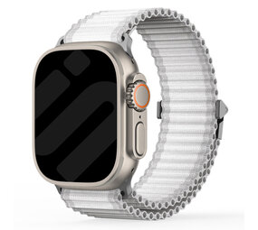 Strap-it® Apple Watch outdoor nylon bandje (wit)
