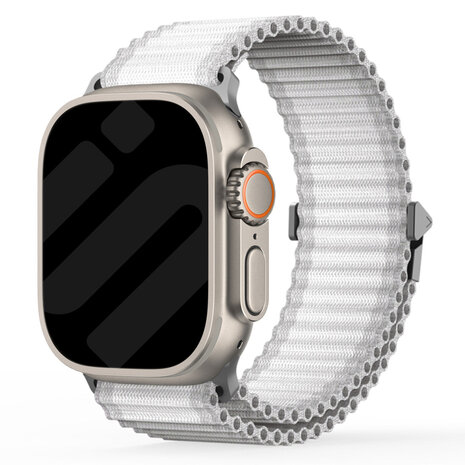 Strap-it® Strap-it Apple Watch outdoor nylon bandje (wit)