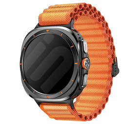 Strap-it® Samsung Galaxy Watch Ultra outdoor nylon bandje (oranje) Strap-it® Samsung Galaxy Watch Ultra outdoor nylon bandje (oranje)