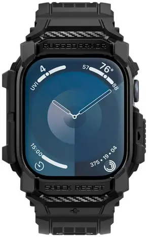 Spigen Spigen Apple Watch 10 Rugged Armor bandje met case (zwart)