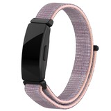 Strap-it® Fitbit Inspire 2 nylon bandje (roze)