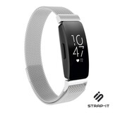 Strap-it® Fitbit Inspire 2 Milanese band (zilver)