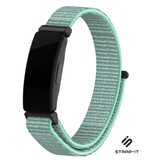 Strap-it® Fitbit Inspire 2 nylon bandje (aqua)