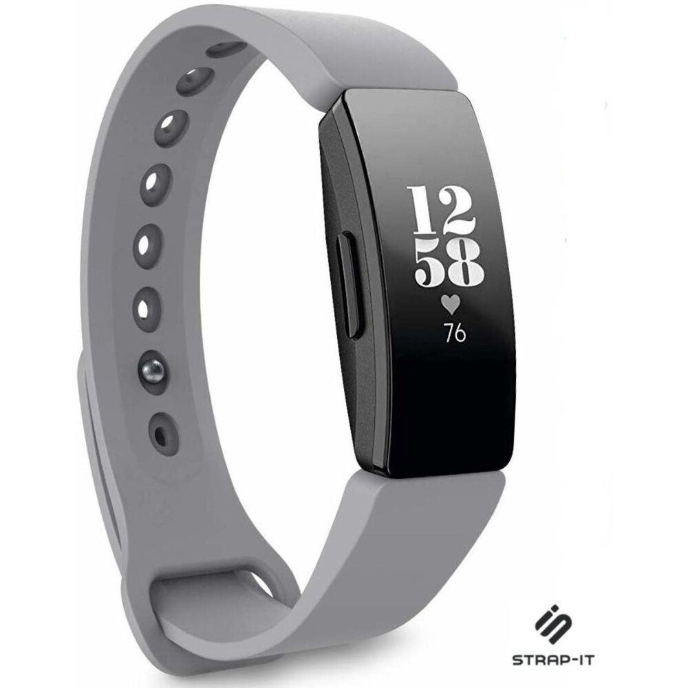Strap-it® Strap-it Fitbit Inspire 2 silicone band (grijs)