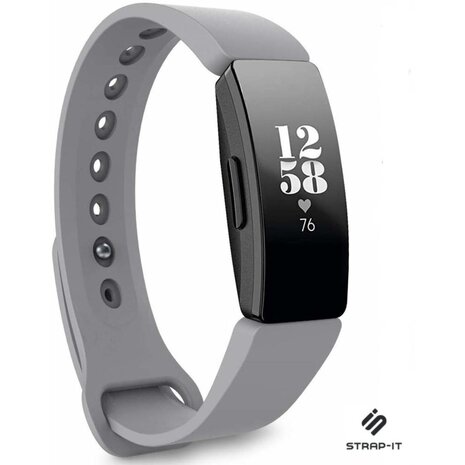 Strap-it® Strap-it Fitbit Inspire 2 silicone band (grijs)