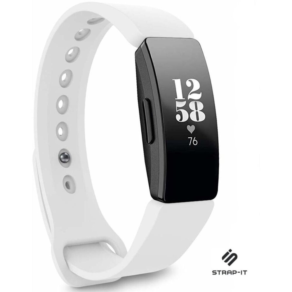 Strap-it® Strap-it Fitbit Inspire 2 silicone band (wit)