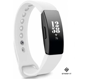 Strap-it® Fitbit Inspire 2 silicone band (wit)