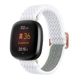 Strap-it® Fitbit Sense geweven bandje (wit)