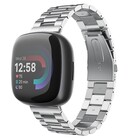 Strap-it® Strap-it Fitbit Versa 3 stalen bandje (zilver)