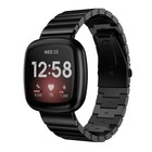 Strap-it® Strap-it Fitbit Sense metalen bandje (zwart)