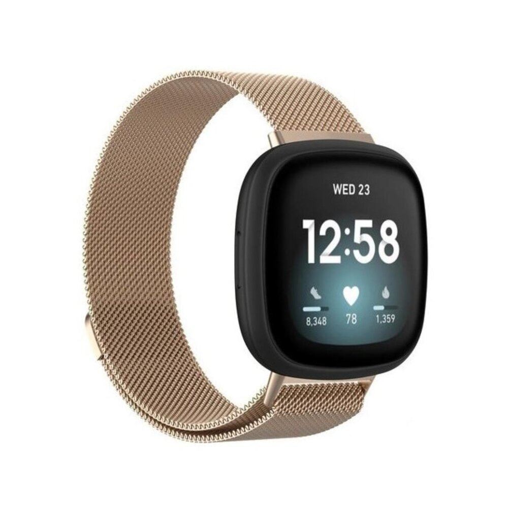 Strap-it® Strap-it Fitbit Sense Milanese band (champagne) Strap-it® Strap-it Fitbit Sense Milanese band (champagne)
