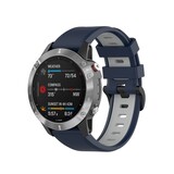 Strap-it® Garmin Instinct 3 - 50mm sport gesp band (blauw/grijs)