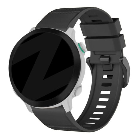 Bandz Bandz Garmin Instinct 3 - 50mm siliconen band met gesp (zwart)