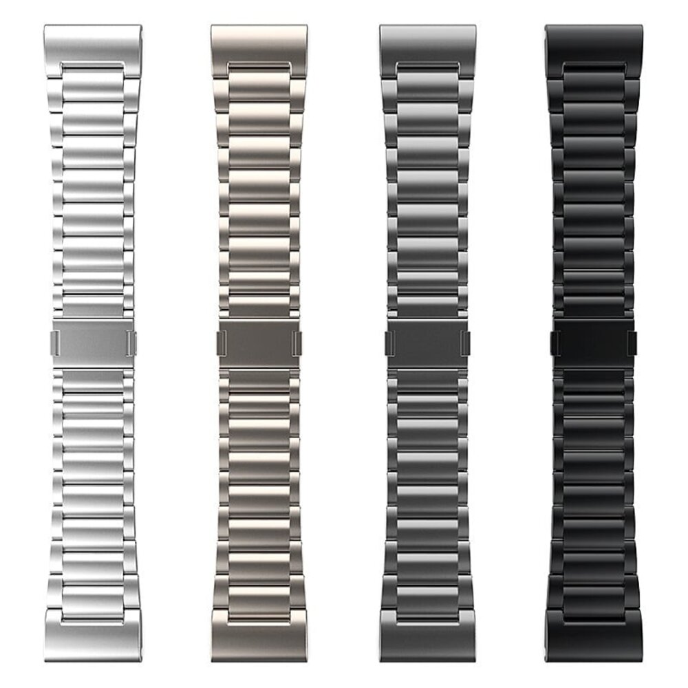 Strap-it® Strap-it Garmin Instinct 3 - 50mm magnetische titanium band (zilver) Strap-it® Strap-it Garmin Instinct 3 - 50mm magnetische titanium band (zilver)