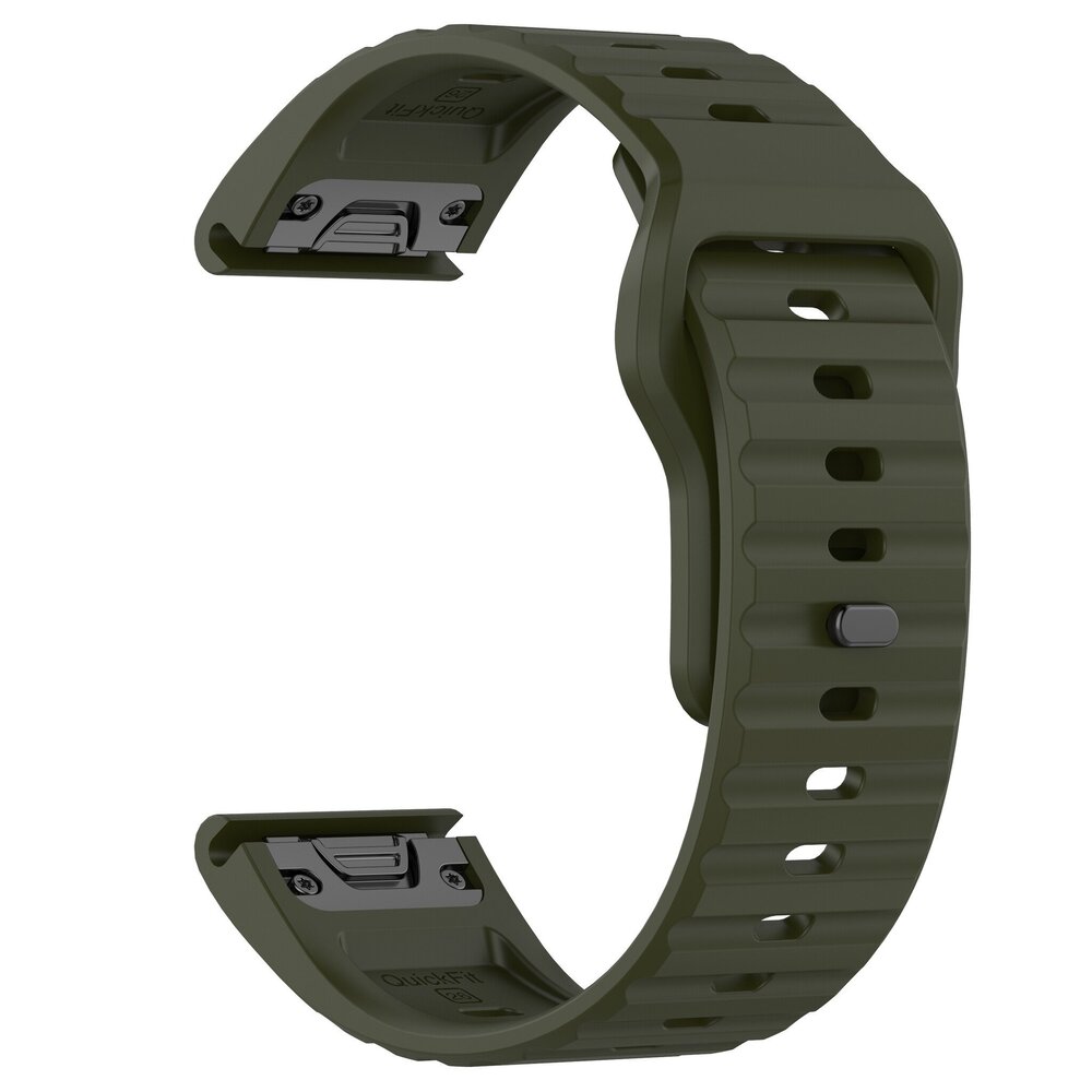 Strap-it® Strap-it Garmin Instinct 3 - 50mm outdoor siliconen band (legergroen) Strap-it® Strap-it Garmin Instinct 3 - 50mm outdoor siliconen band (legergroen)