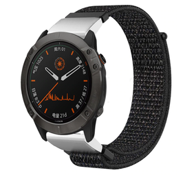 Strap-it® Garmin Instinct E - 45mm nylon band (zwart) Strap-it® Garmin Instinct E - 45mm nylon band (zwart)
