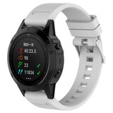 Strap-it® Garmin Instinct E - 45mm glossy silicone band (wit)