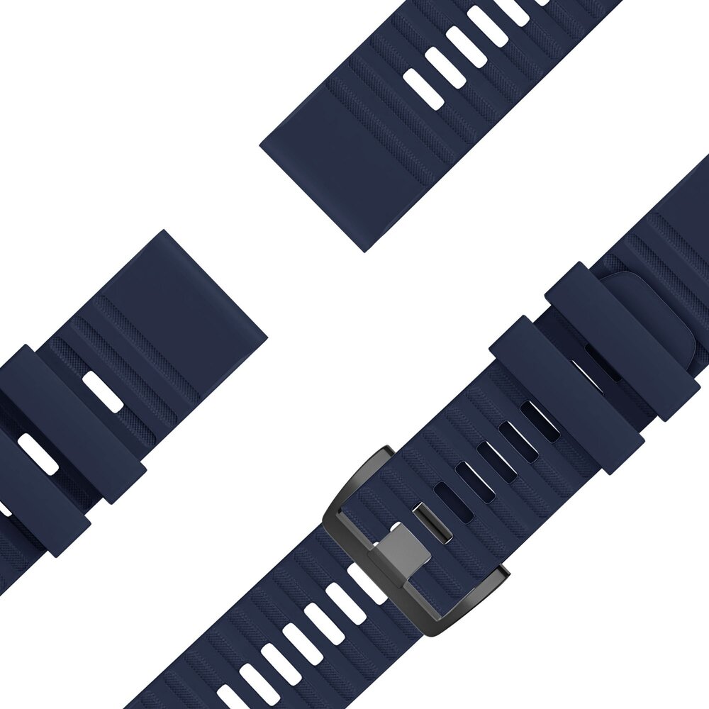 Strap-it® Bandz Garmin Instinct E - 45mm siliconen band met gesp (donkerblauw)