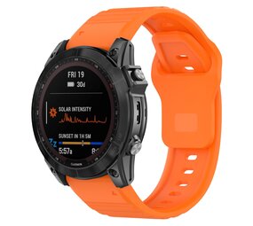 Strap-it® Garmin Instinct E - 45mm outdoor siliconen band (oranje)