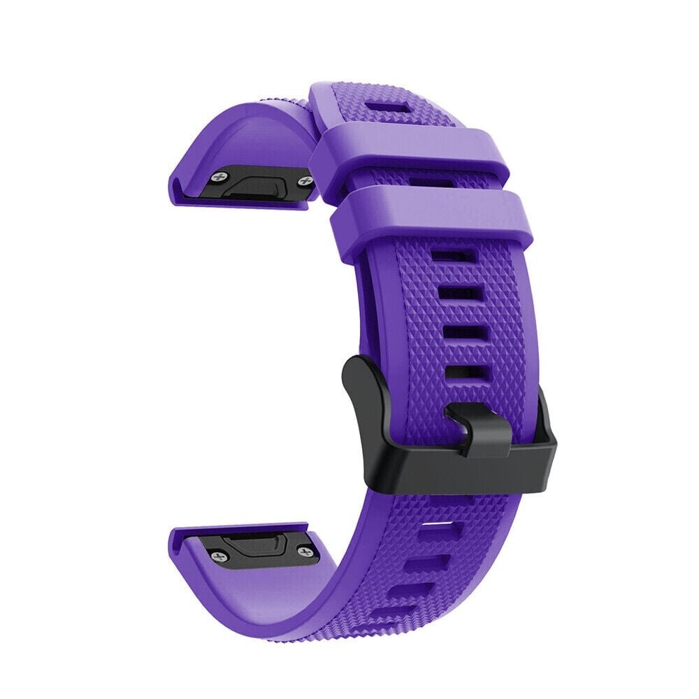 Strap-it® Strap-it Garmin Instinct 3 - 45mm siliconen bandje (paars)