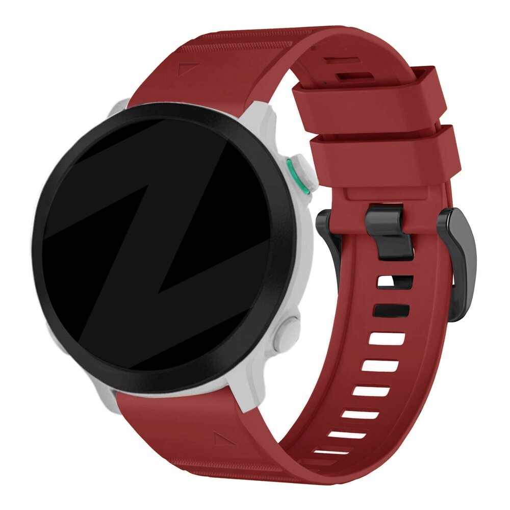 Strap-it® Bandz Garmin Instinct 3 - 45mm siliconen band met gesp (rood)