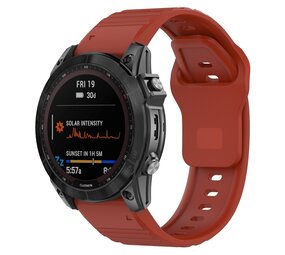 Strap-it® Garmin Instinct 3 - 45mm outdoor siliconen band (rood)