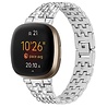 Strap-it® Strap-it Silver Diamond Fitbit Sense bandje Strap-it® Strap-it Silver Diamond Fitbit Sense bandje