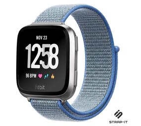 Strap-it® Fitbit Versa 2 nylon bandje (blauw) Strap-it® Fitbit Versa 2 nylon bandje (blauw)