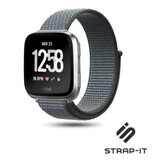 Strap-it® Fitbit Versa 2 nylon bandje (olijfgroen)