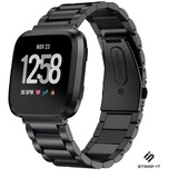 Strap-it® Fitbit Versa 2 stalen bandje (zwart)