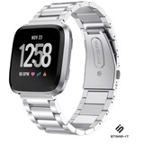 Strap-it® Fitbit Versa 2 stalen bandje (zilver)