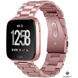 Strap-it® Fitbit Versa 2 stalen bandje (roze)