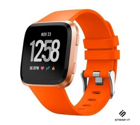 Strap-it® Fitbit Versa 2 silicone band (oranje)
