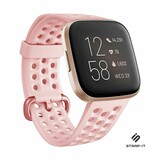 Strap-it® Fitbit Versa 2 siliconen bandje met gaatjes (roze)