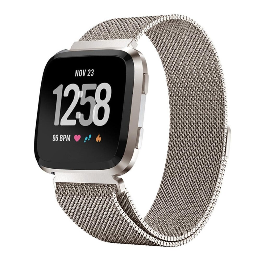 Strap-it® Strap-it Fitbit Versa 2 Milanese band (sterrenlicht) Strap-it® Strap-it Fitbit Versa 2 Milanese band (sterrenlicht)